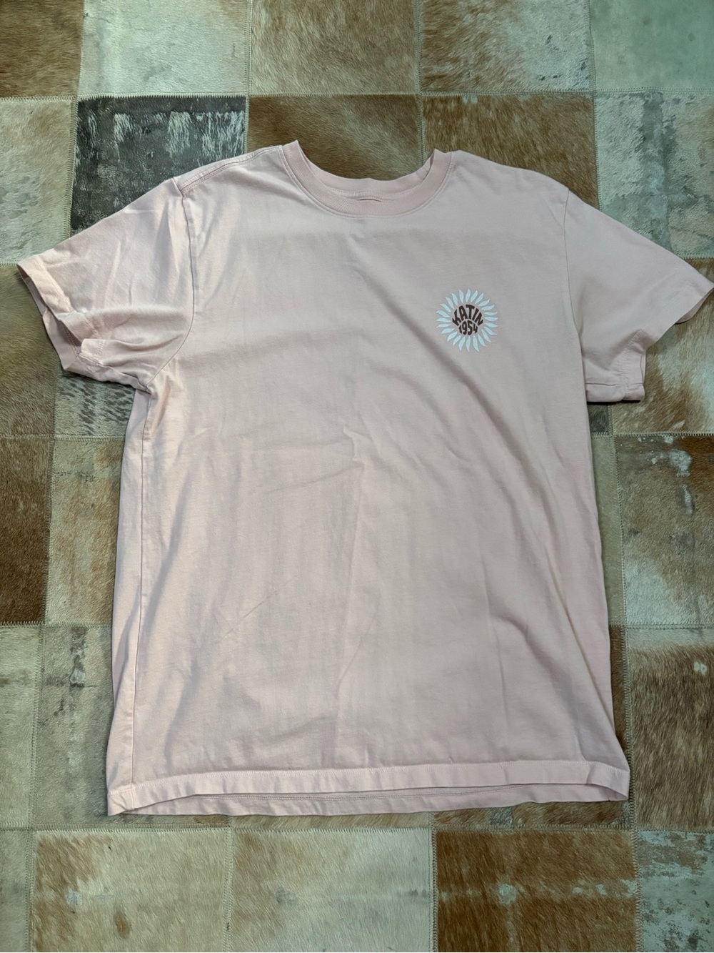 Katin Pale Pink Short-Sleeve Crewneck T-Shirt with Sunburst Logo